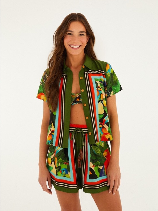 FARM Rio Pants - FARM RIO Bird Leaves Shorts